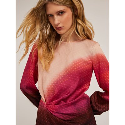 Robe en satin avec impression estompée MOTIVI