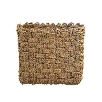 Panier mural ou à poser tressage damier HOME MAISON