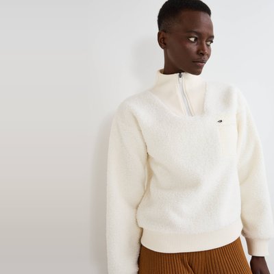 Sweat en sherpa col montant MONOPRIX