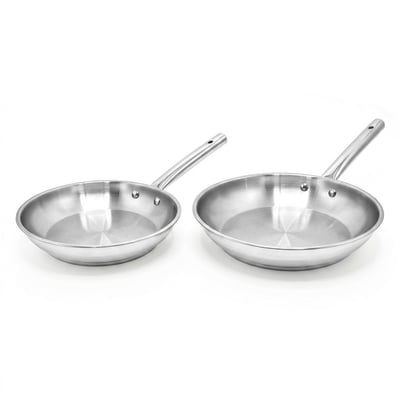 Lot 2 poêles de cuisson inox 20/24 cm FACKELMANN