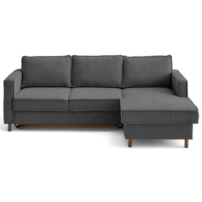Canapé d'Angle Convertible en Tissu velours relief 4 places - JAKE LISA DESIGN