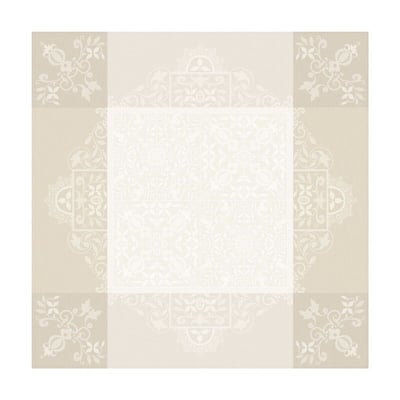 Nappe Venezia Ivoire Ivoire 175x320 100% coton LE JACQUARD FRANCAIS