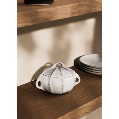 Bol en grès à relief avec couvercle MANGO HOME