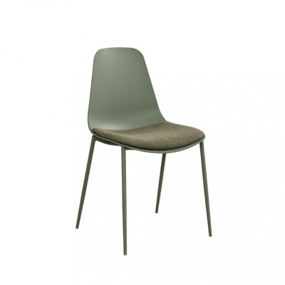 Lot de 4 chaises en tissu et métal - Charleston DRAWER