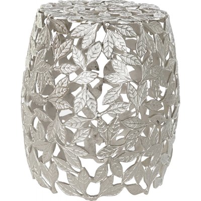 Table d'appoint en aluminium, motif feuillage RECOLLECTION
