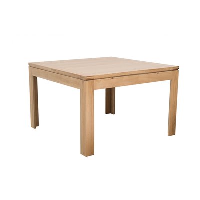 Table carrée extensible bois chêne clair massif L140/200 - BOSTON HELLIN, DEPUIS 1862