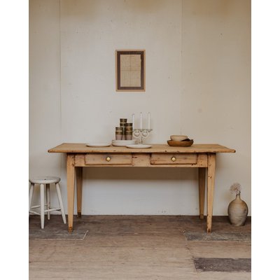 Table à manger de ferme en bois Romy N°1387 - Bon état DEBONGOUT