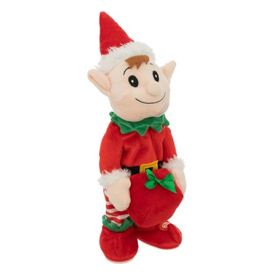 Automate de Noël lutin à mouvement et musique H38cm à piles ATMOSPHERA
