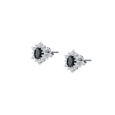 Puces en or 375 saphir et diamant CLEOR