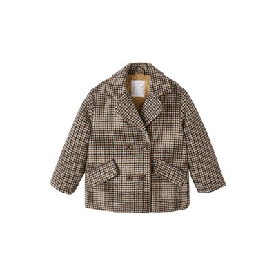 Manteau en lainage carreaux doublé sherpa VERTBAUDET