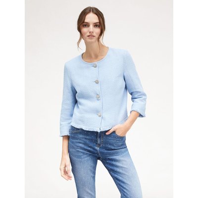 Veste en tweed avec boutons bijoux MOTIVI