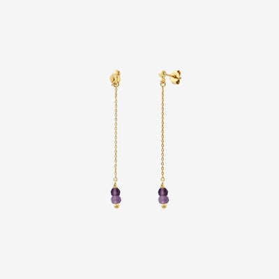Boucles d'oreilles venus amethyste CAROLINE NAJMAN