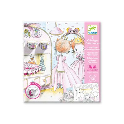 Coloriage surprise Les petites portes de Pupi - FSC MIX DJECO