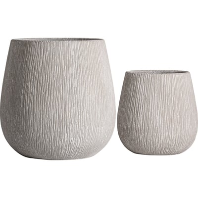 Lot de 2 vases amphores en ciment RECOLLECTION