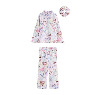 Pyjama boutonné en satin à motif capybara NEXT