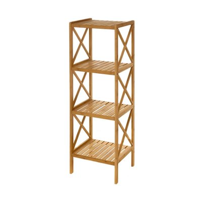 Étagère Salle de Bain Bambou 4 Plateaux WADIGA