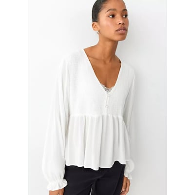 Chemisier froncé col en V MANGO TEEN