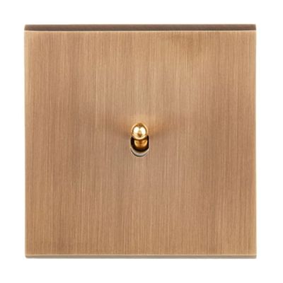 Interrupteur Simple Va-et-vient Confidence Laiton Vieux Bronze MODELEC