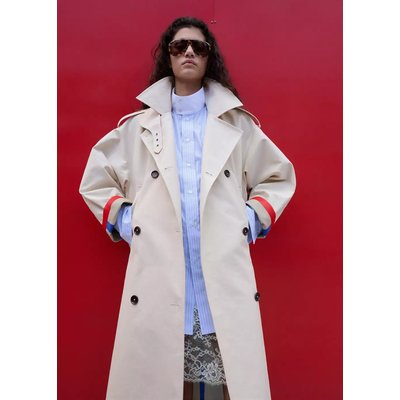 Trench avec col cheminée et boucle MANGO