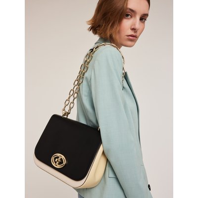 Sac moyen en tissu enduit lisse bicolore MOTIVI