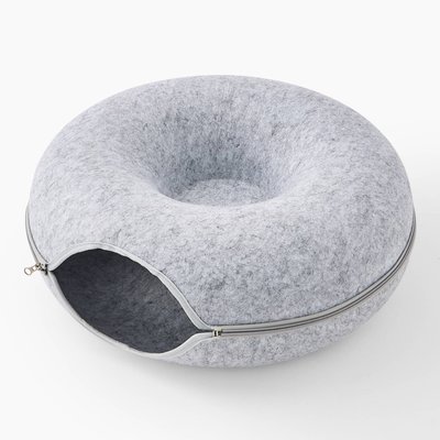 Panier feutrine pour chat forme roue, D50cm, en polyester MONOPRIX