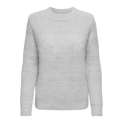Trui in donzig tricot, ronde hals ONLY