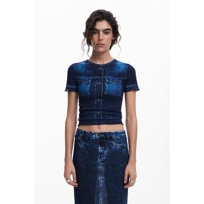T-shirt effet denim DESIGUAL
