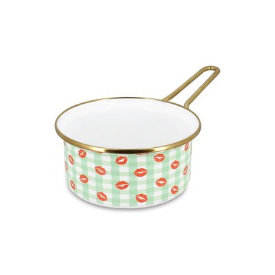 Casserole 16cm en acier émaillé, VICHY BISOUS MENASTYL