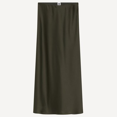 Jupe midi évasée en satin mat à taille élastiquée LA REDOUTE COLLECTIONS