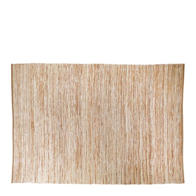 Tapis DINAN en jute et coton BLANC D’IVOIRE