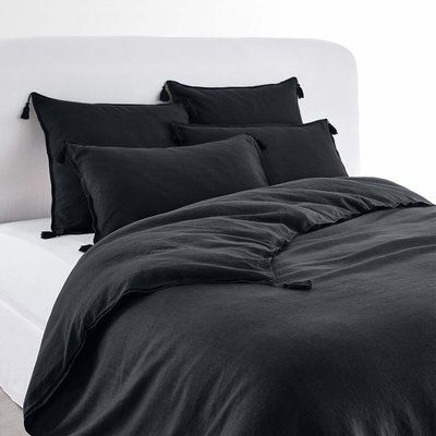 Carly Tassel 100% Washed Linen Duvet Cover AM.PM