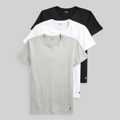 Lote de 3 camisetas de cuello redondo POLO RALPH LAUREN