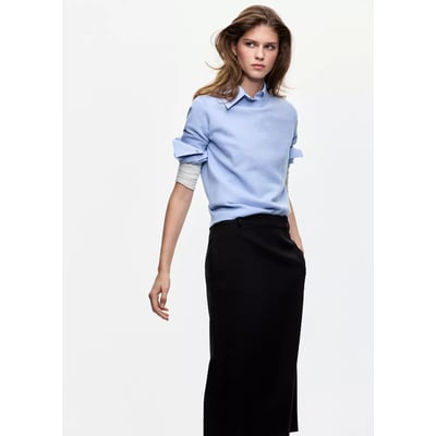 Pull en maille à manches courtes MANGO