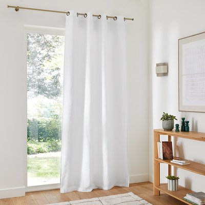 Onega Washed Linen Blackout Curtain with Eyelets LA REDOUTE INTERIEURS