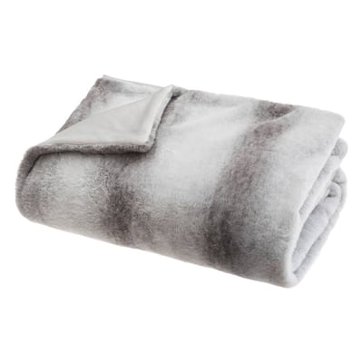 Plaid gris bicolore 130x180cm ATMOSPHERA