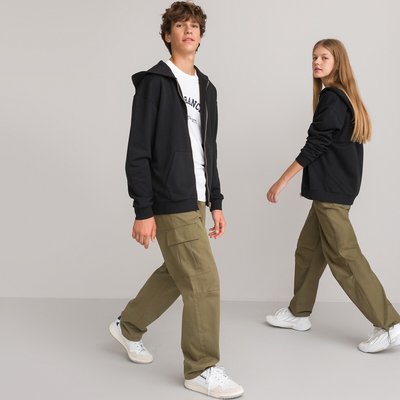 Sweat zippé à capuche oversize en molleton unisexe LA REDOUTE COLLECTIONS
