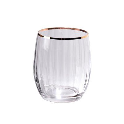 Boite de 6 gobelets bas filet or 30 cl TABLE PASSION