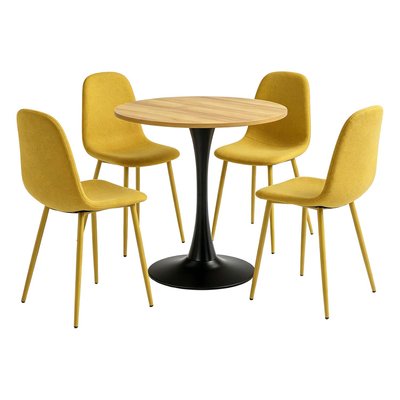 Ensemble de table à manger ronde avec 4 chaises, CLIFTOCHARLTON MEUBLES COSY