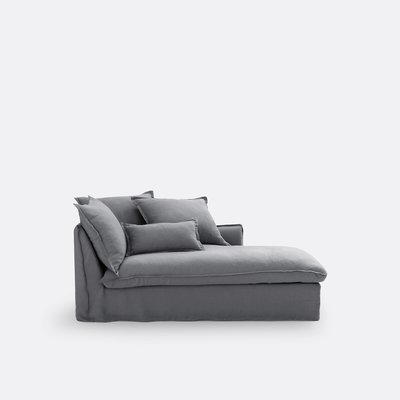Longchair, gekreukt linnen, Odna LA REDOUTE INTERIEURS