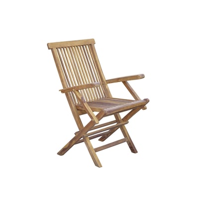 Fauteuil de jardin en teck huilé pliant  BALI BERAH GETAH
