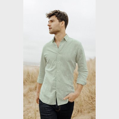 Chemise Slim fit éco-conçue en lin coton organique ACROSS