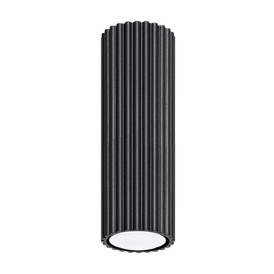 Plafonnier Aluminium Noir GU10 1 Karbon 20 EDEN