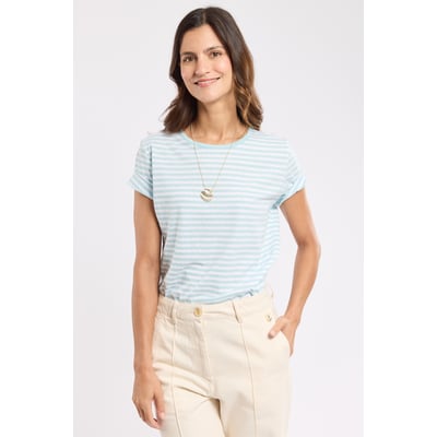 T-shirt rayé en coton et lin ARMOR-LUX