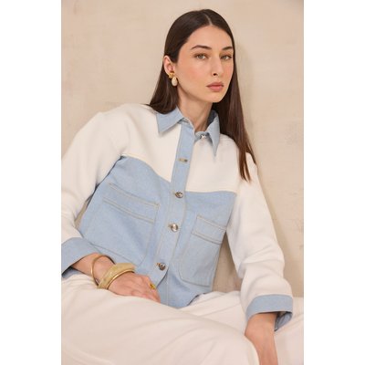 Veste à manches longues bi-matières en coton PUNKY Maison 123