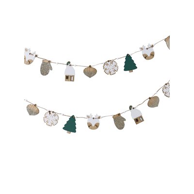 Guirlande de Noël en bois bi-couleur VERTBAUDET