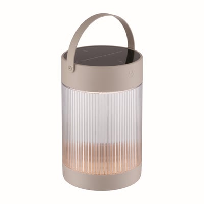 Lampe solaire Cylindrique, au design épuré noir d'exterieur en plastique, COUPAR Solar NORDLUX