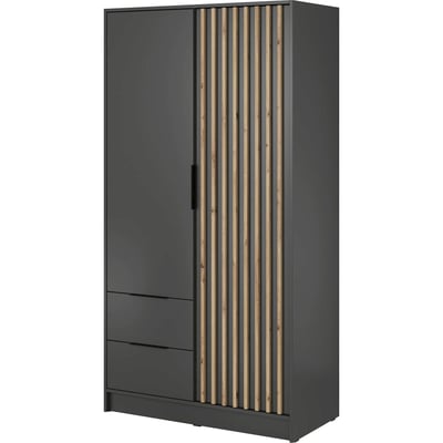 Armoire 2 portes à lattes chêne KARETTE RECOLLECTION