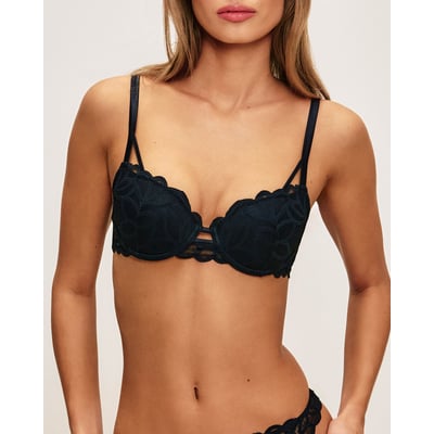 Soutien-gorge ampliforme en mesh avec broderies florales TROPICFLEURIZ UNDIZ