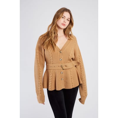 Cardigan ceinturé en maille BIANCA DERHY
