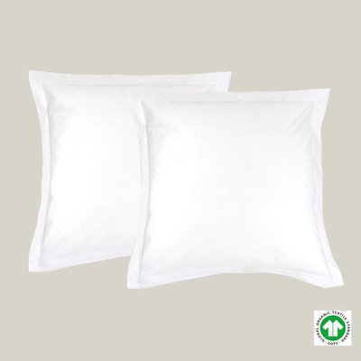 Lot 2 Taies d'oreiller Percale Coton Bio MAJESTIC LIOU